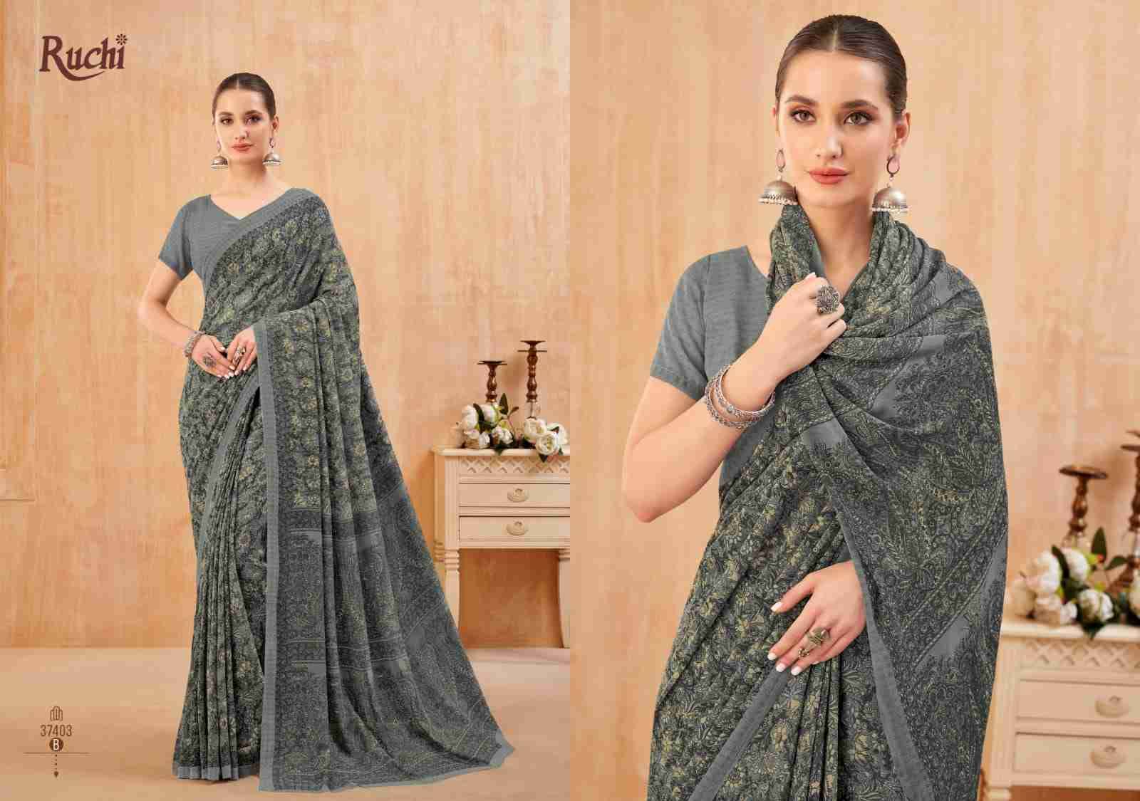 Ragaa By Ruchi Saree 37401-A To 37403-D Series Indian Traditional Wear Collection Beautiful Stylish Fancy Colorful Party Wear & Occasional Wear Georgette Sarees At Wholesale Price