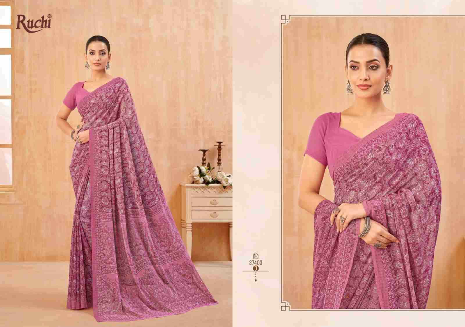 Ragaa By Ruchi Saree 37401-A To 37403-D Series Indian Traditional Wear Collection Beautiful Stylish Fancy Colorful Party Wear & Occasional Wear Georgette Sarees At Wholesale Price