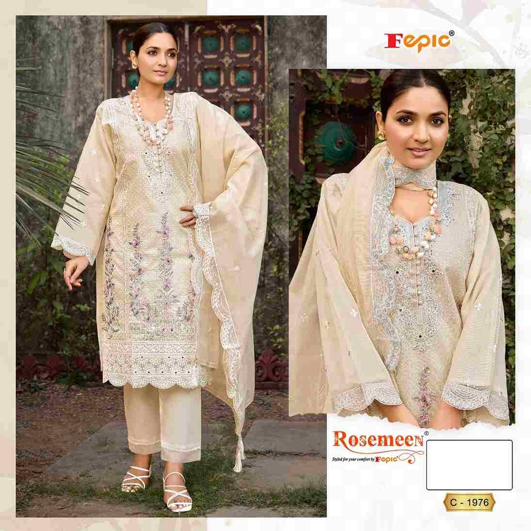 Fepic 1976 Colours By Fepic 1976-A To 1976-C Series Beautiful Pakistani Suits Stylish Fancy Colorful Party Wear & Occasional Wear Organza Embroidered Dresses At Wholesale Price