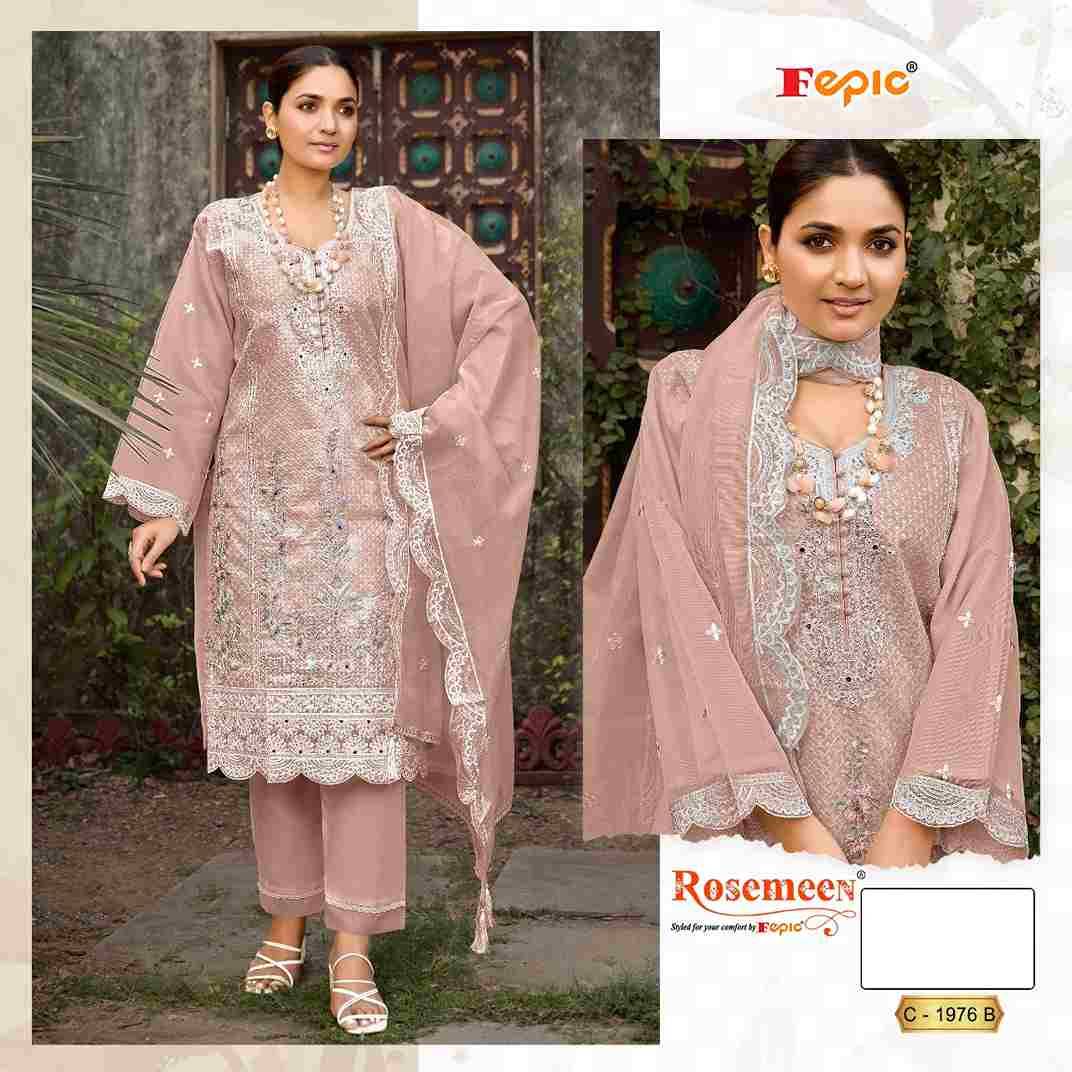 Fepic 1976 Colours By Fepic 1976-A To 1976-C Series Beautiful Pakistani Suits Stylish Fancy Colorful Party Wear & Occasional Wear Organza Embroidered Dresses At Wholesale Price