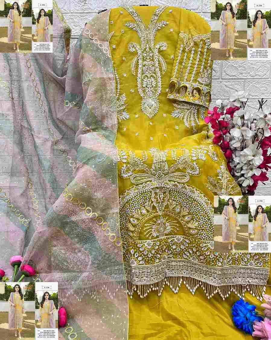 Iznik 236 Colours By Iznik Fab 236-A To 236-D Series Designer Pakistani Suits Beautiful Stylish Fancy Colorful Party Wear & Occasional Wear Organza Silk With Embroidery Dresses At Wholesale Price