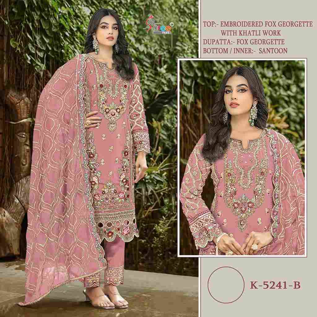 Shree Fabs Hit Design K-5241 Colours By Shree Fabs K-5241-A To K-5241-D Series Designer Pakistani Suits Beautiful Fancy Stylish Colorful Party Wear & Occasional Wear Faux Georgette With Embroidery Dresses At Wholesale Price
