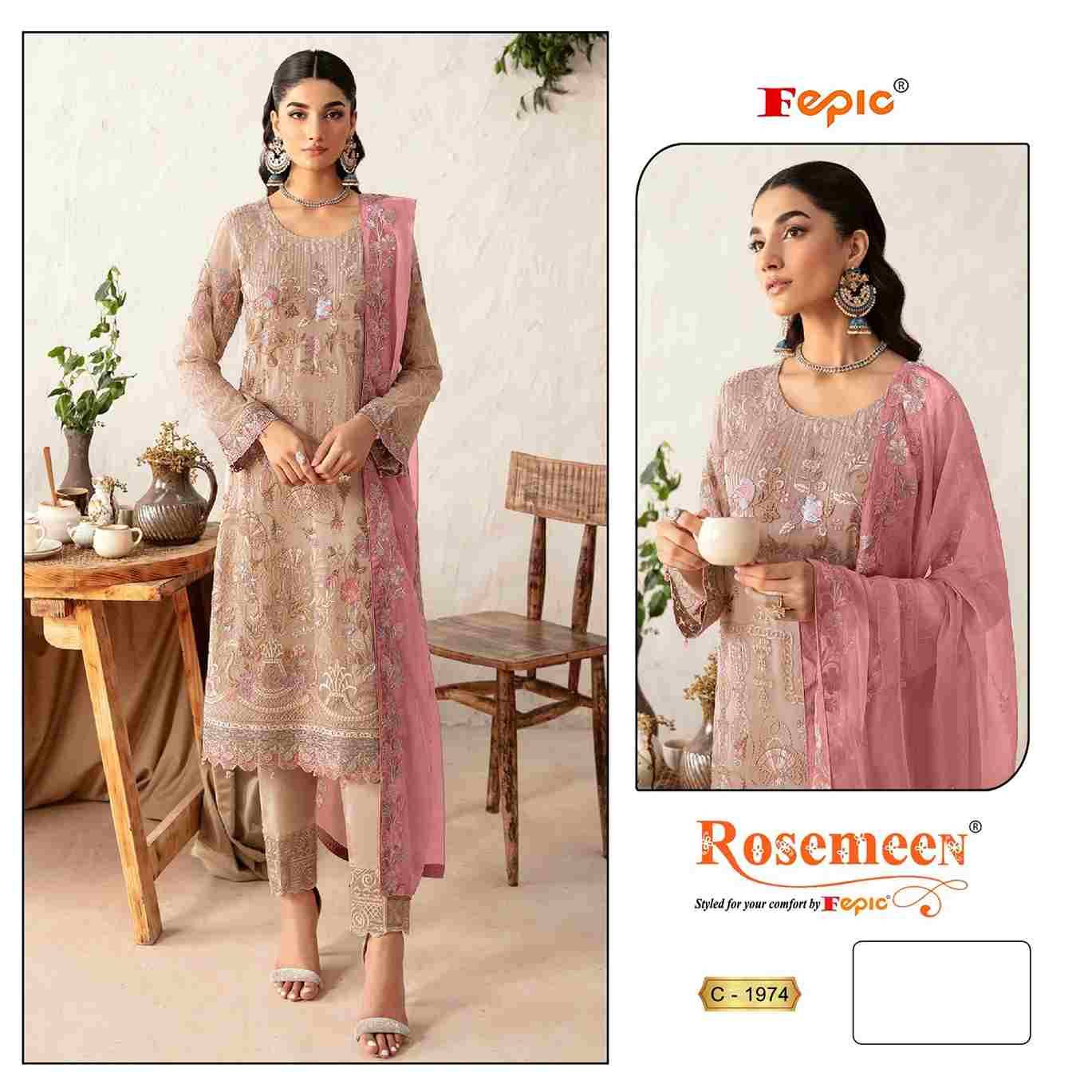 Fepic Hit Design 1974 By Fepic Beautiful Pakistani Suits Colorful Stylish Fancy Casual Wear & Ethnic Wear Pure Georgette Embroidered Dresses At Wholesale Price