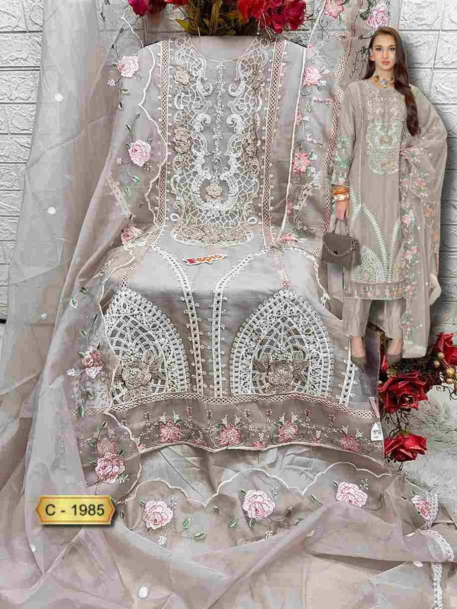 Fepic 1985 Colours By Fepic 1985-A To 1985-C Series Beautiful Pakistani Suits Colorful Stylish Fancy Casual Wear & Ethnic Wear Organza Embroidered Dresses At Wholesale Price
