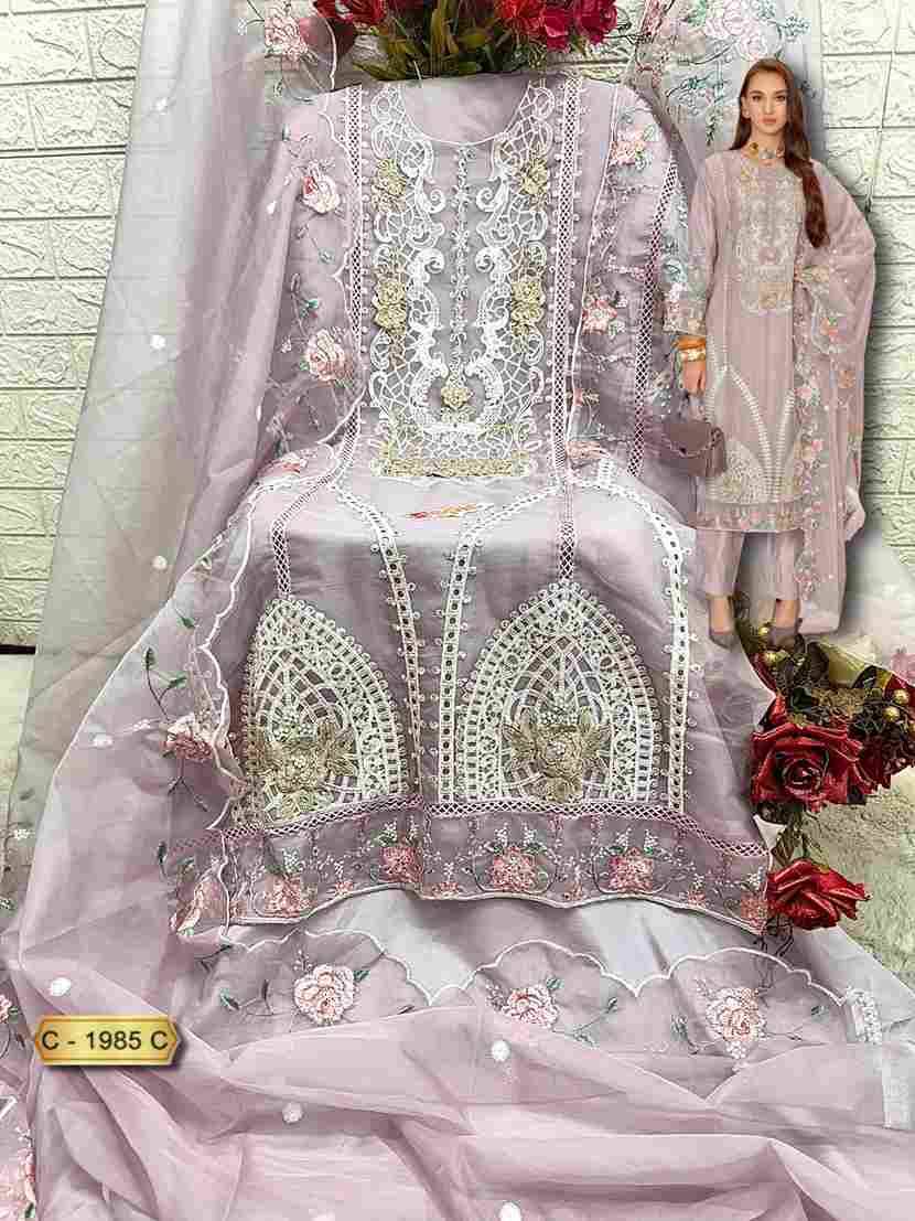 Fepic 1985 Colours By Fepic 1985-A To 1985-C Series Beautiful Pakistani Suits Colorful Stylish Fancy Casual Wear & Ethnic Wear Organza Embroidered Dresses At Wholesale Price