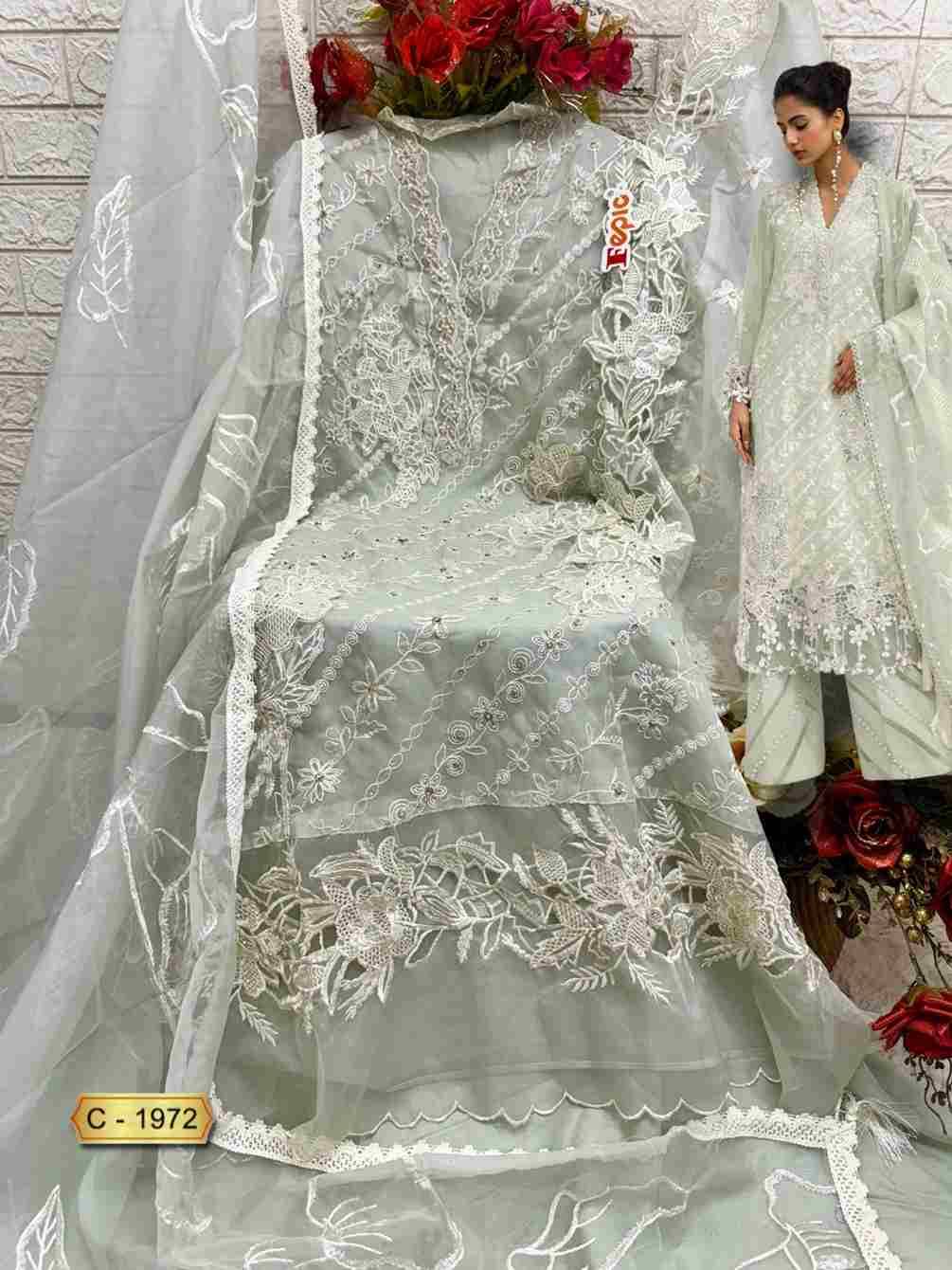 Fepic 1972 Colours By Fepic 1972-A To 1972-C Series Beautiful Pakistani Suits Stylish Fancy Colorful Party Wear & Occasional Wear Organza Embroidered Dresses At Wholesale Price
