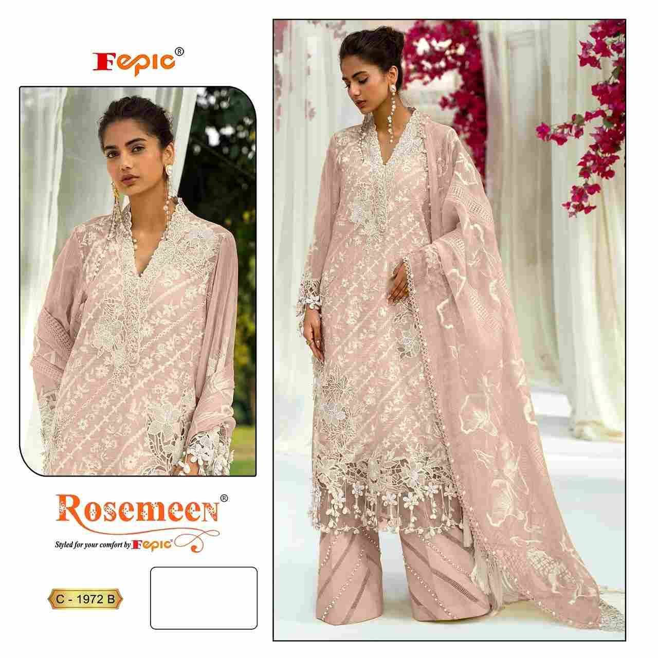 Fepic 1972 Colours By Fepic 1972-A To 1972-C Series Beautiful Pakistani Suits Stylish Fancy Colorful Party Wear & Occasional Wear Organza Embroidered Dresses At Wholesale Price