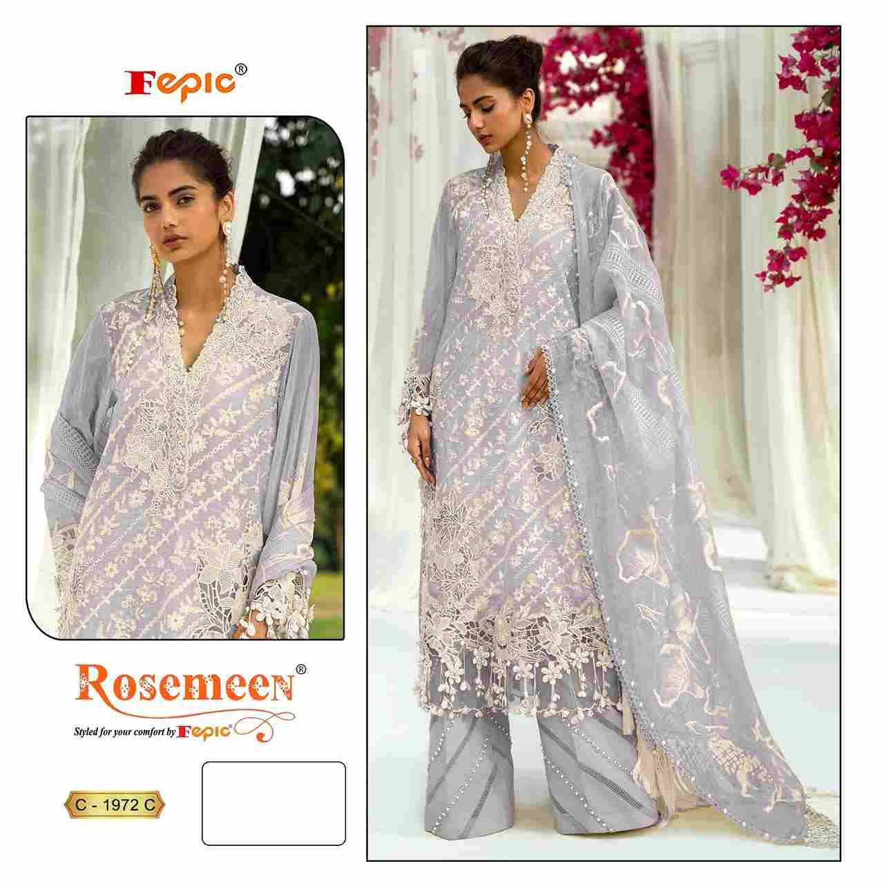 Fepic 1972 Colours By Fepic 1972-A To 1972-C Series Beautiful Pakistani Suits Stylish Fancy Colorful Party Wear & Occasional Wear Organza Embroidered Dresses At Wholesale Price