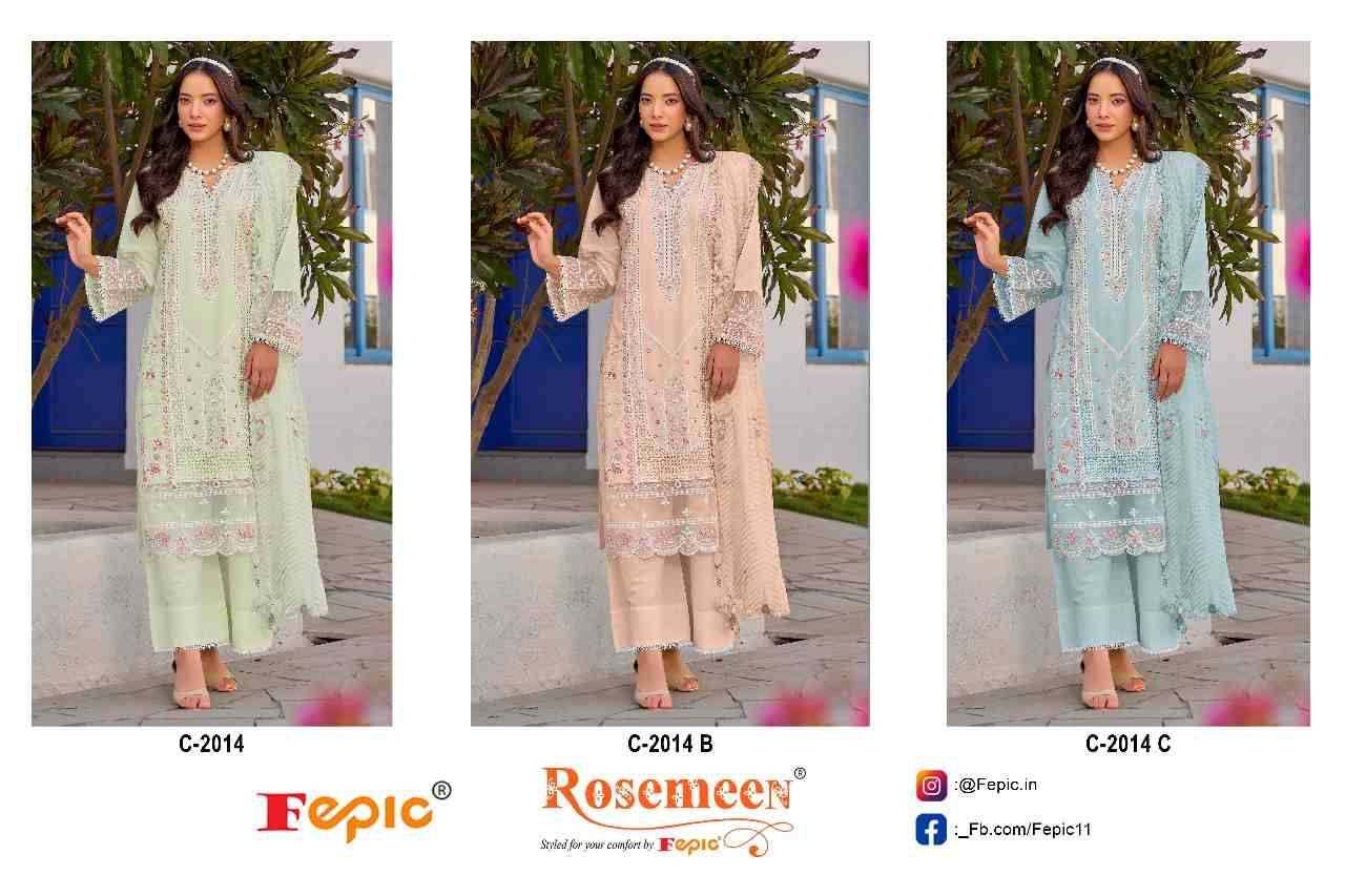 Fepic 2014 Colours By Fepic 2014-A To 2014-C Series Beautiful Pakistani Suits Stylish Fancy Colorful Party Wear & Occasional Wear Cambric Embroidered Dresses At Wholesale Price