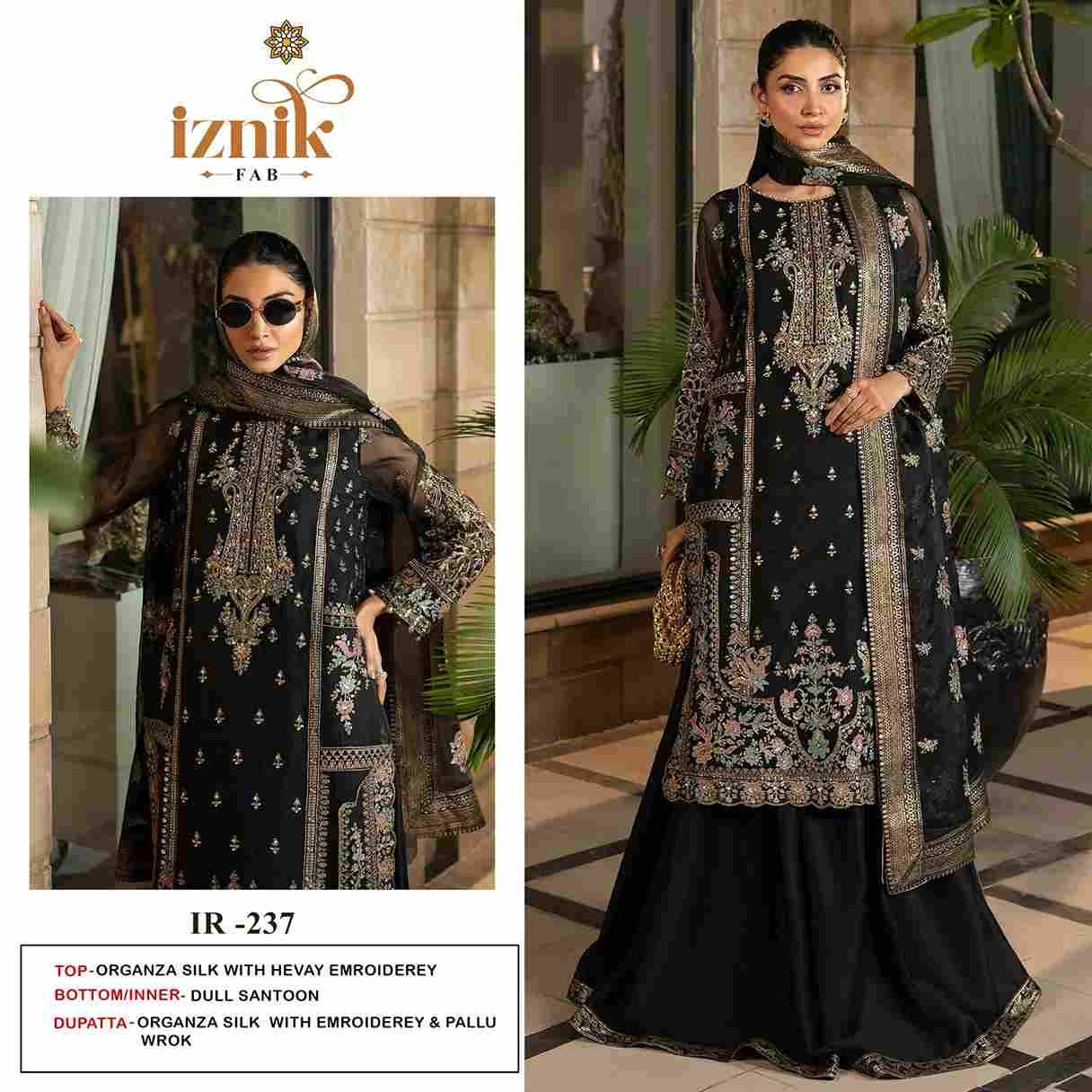 Iznik Hit Design 237 By Iznik Fab Beautiful Pakistani Suits Colorful Stylish Fancy Casual Wear & Ethnic Wear Organza Silk Embroidered Dresses At Wholesale Price