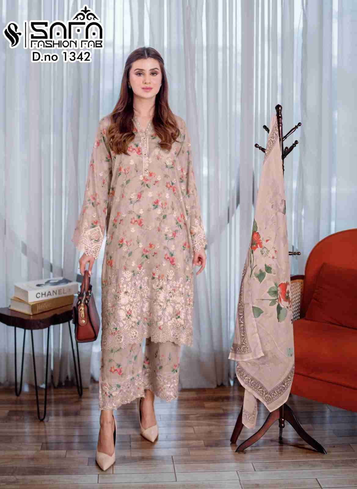 Safa 1342 Colours By Safa Fashion 1342-A To 1342-C Series Designer Stylish Fancy Colorful Beautiful Party Wear & Ethnic Wear Collection Heavy Cotton Dresses At Wholesale Price