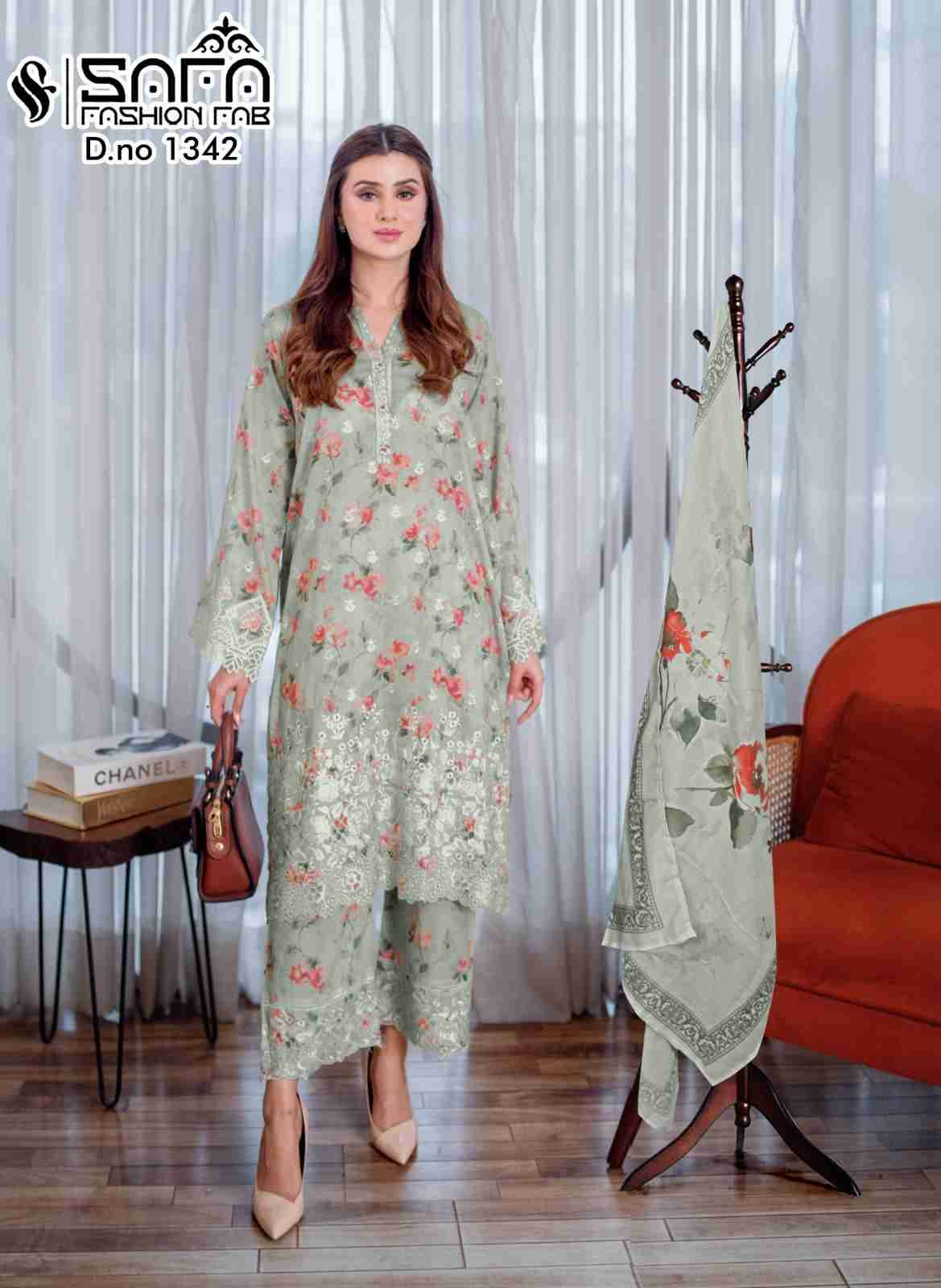 Safa 1342 Colours By Safa Fashion 1342-A To 1342-C Series Designer Stylish Fancy Colorful Beautiful Party Wear & Ethnic Wear Collection Heavy Cotton Dresses At Wholesale Price