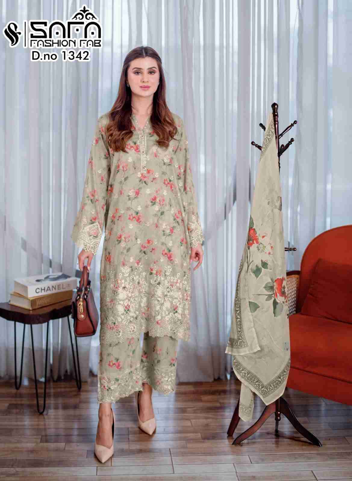 Safa 1342 Colours By Safa Fashion 1342-A To 1342-C Series Designer Stylish Fancy Colorful Beautiful Party Wear & Ethnic Wear Collection Heavy Cotton Dresses At Wholesale Price