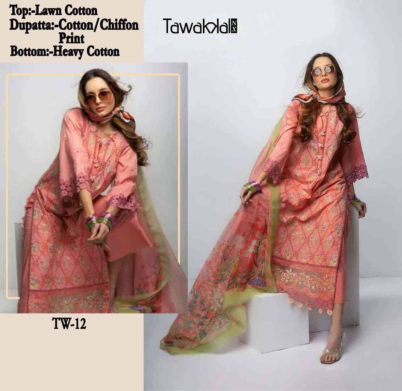Tawakkal Nx By Hoor Tex Beautiful Pakistani Suits Stylish Colorful Fancy Casual Wear & Ethnic Wear Lawn Cotton Embroidered Dresses At Wholesale Price