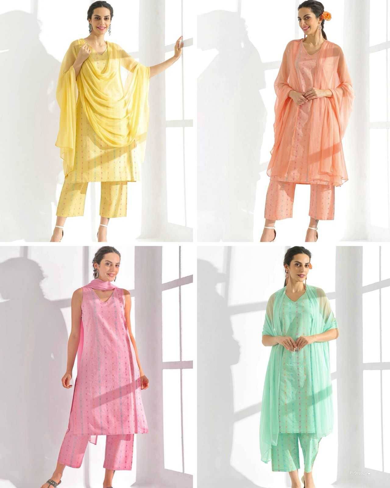 Ghibli Studio By Fashid Wholesale 01 To 04 Series Beautiful Festive Suits Colorful Stylish Fancy Casual Wear & Ethnic Wear Pure Cotton Print Dresses At Wholesale Price