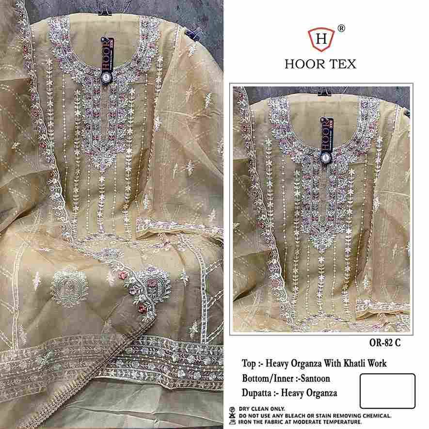 Hoor Tex Hit Design OR-82 Colours By Hoor Tex OR-82-A To OR-82-D Series Beautiful Pakistani Suits Stylish Colorful Fancy Casual Wear & Ethnic Wear Heavy Organza Embroidered Dresses At Wholesale Price