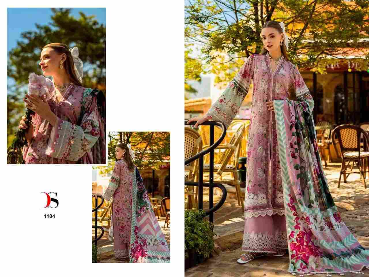 Elaf Chikankari Premium Lawn-26 By Deepsy Suits 1101 To 1107 Series Pakistani Stylish Beautiful Colourful Printed & Embroidered Party Wear & Occasional Wear Pure Cotton Dresses At Wholesale Price