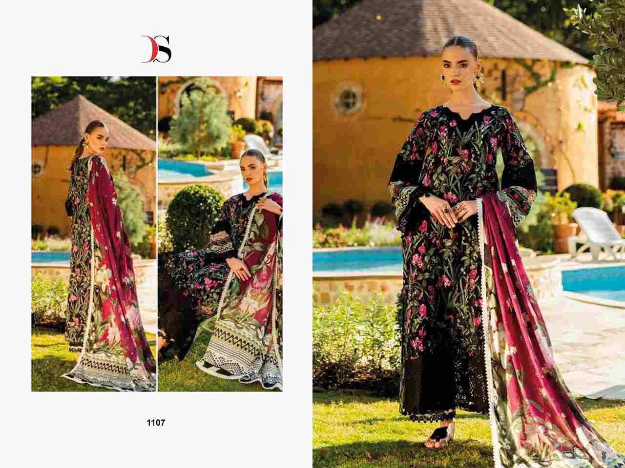 Elaf Chikankari Premium Lawn-26 By Deepsy Suits 1101 To 1107 Series Pakistani Stylish Beautiful Colourful Printed & Embroidered Party Wear & Occasional Wear Pure Cotton Dresses At Wholesale Price