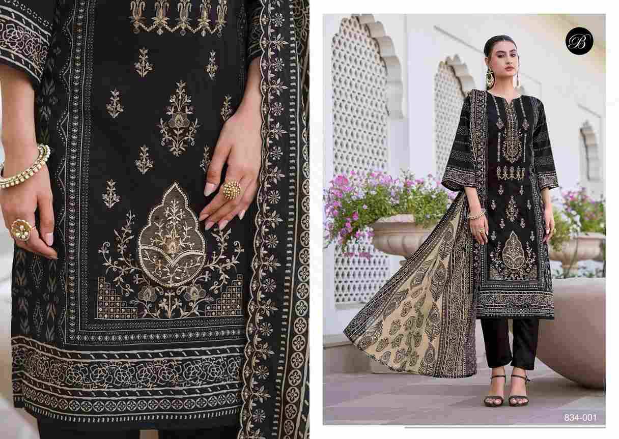 Zubiya Vol-3 By Belliza 834-001 To 834-006 Series Beautiful Festive Suits Stylish Fancy Colorful Casual Wear & Ethnic Wear Pure Cotton Print Dresses At Wholesale Price
