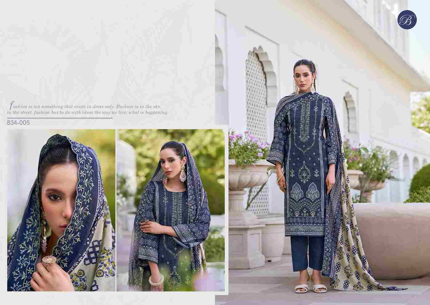 Zubiya Vol-3 By Belliza 834-001 To 834-006 Series Beautiful Festive Suits Stylish Fancy Colorful Casual Wear & Ethnic Wear Pure Cotton Print Dresses At Wholesale Price
