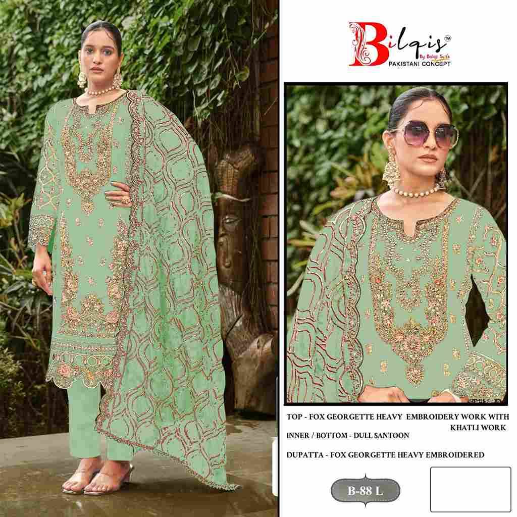 Bilqis 88 Colours Vol-3 By Bilqis 88-J To 88-M Series Beautiful Pakistani Suits Stylish Fancy Colorful Party Wear & Occasional Wear Faux Georgette Embroidery Dresses At Wholesale Price