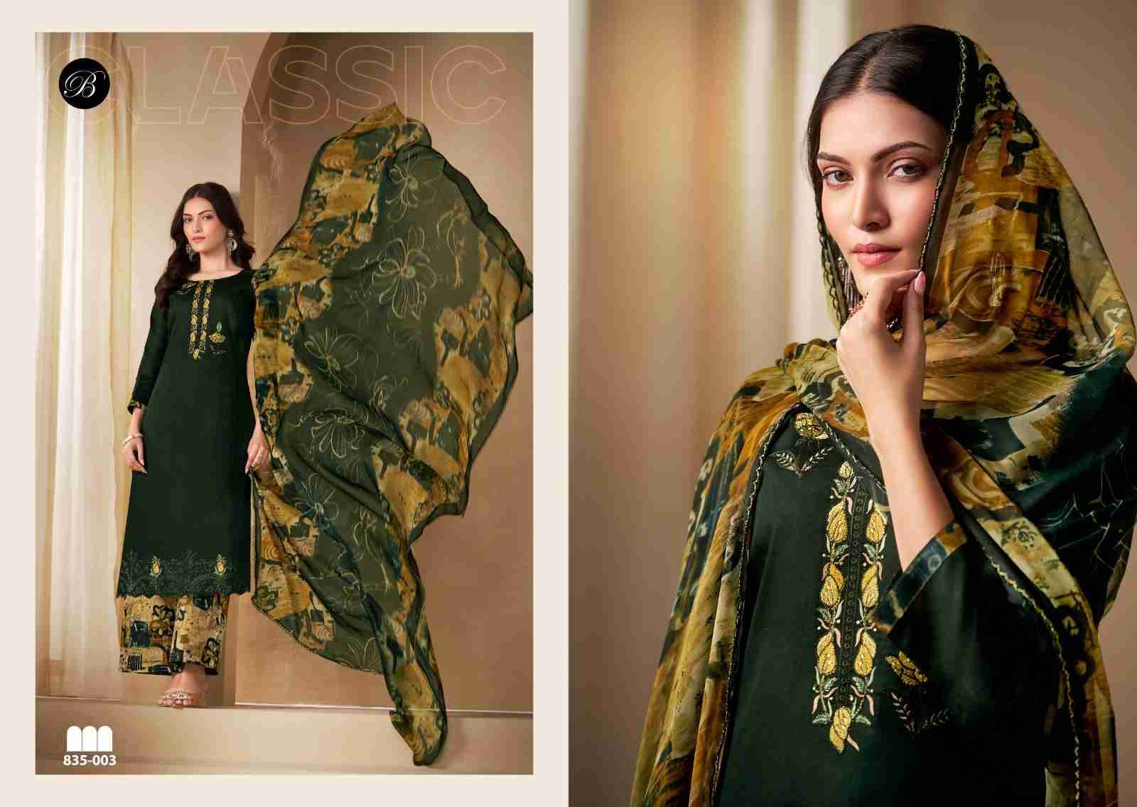 Gulkayra By Belliza 835-001 To 835-008 Series Beautiful Suits Colorful Stylish Fancy Casual Wear & Ethnic Wear Heavy Jam Dresses At Wholesale Price