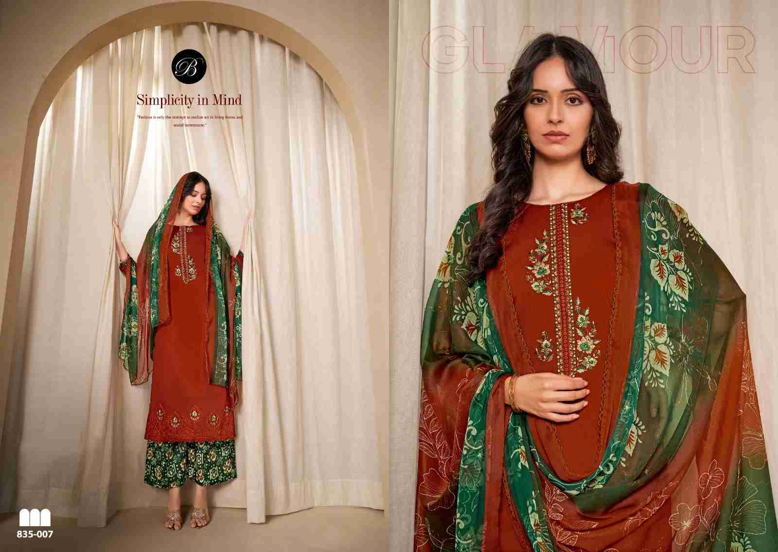 Gulkayra By Belliza 835-001 To 835-008 Series Beautiful Suits Colorful Stylish Fancy Casual Wear & Ethnic Wear Heavy Jam Dresses At Wholesale Price