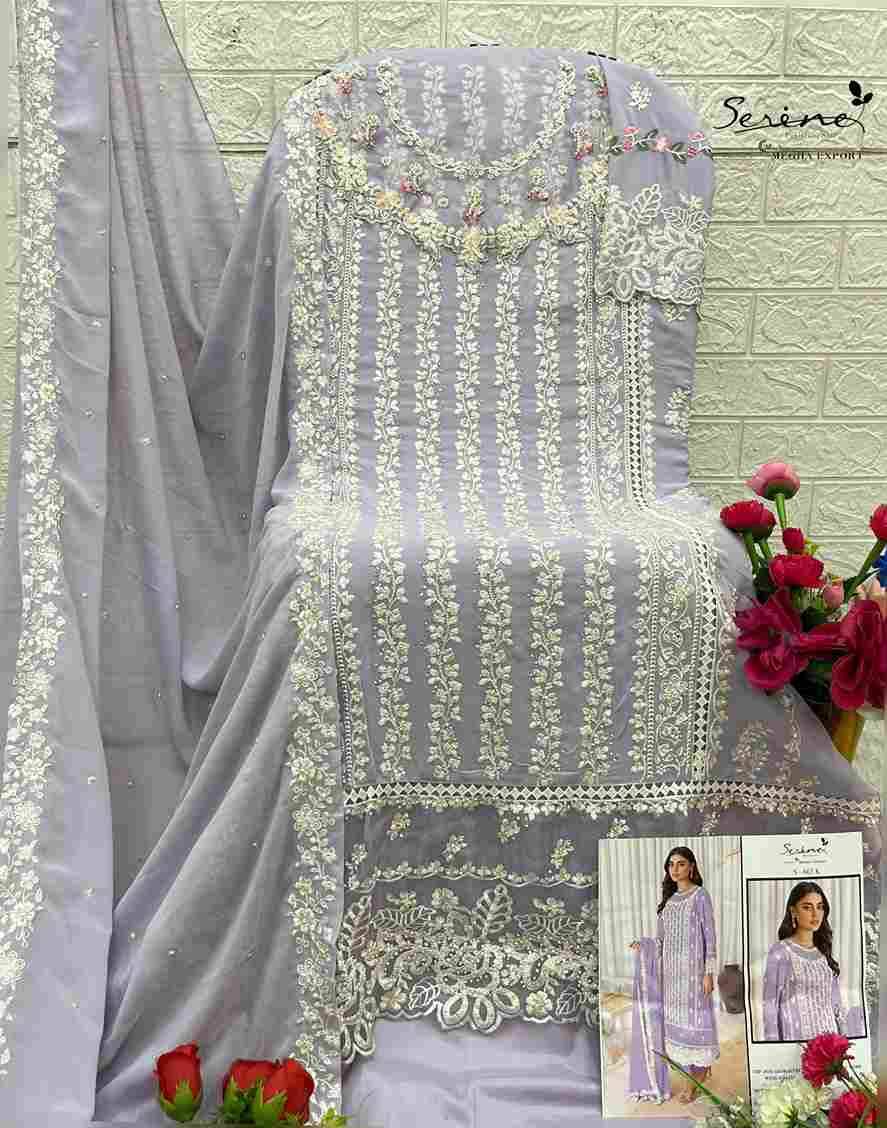 Serene Hit Design S-603 Colours Vol-3 By Serene S-603-I To S-603-L Series Designer Pakistani Suits Beautiful Fancy Colorful Stylish Party Wear & Occasional Wear Faux Georgette Embroidered Dresses At Wholesale Price
