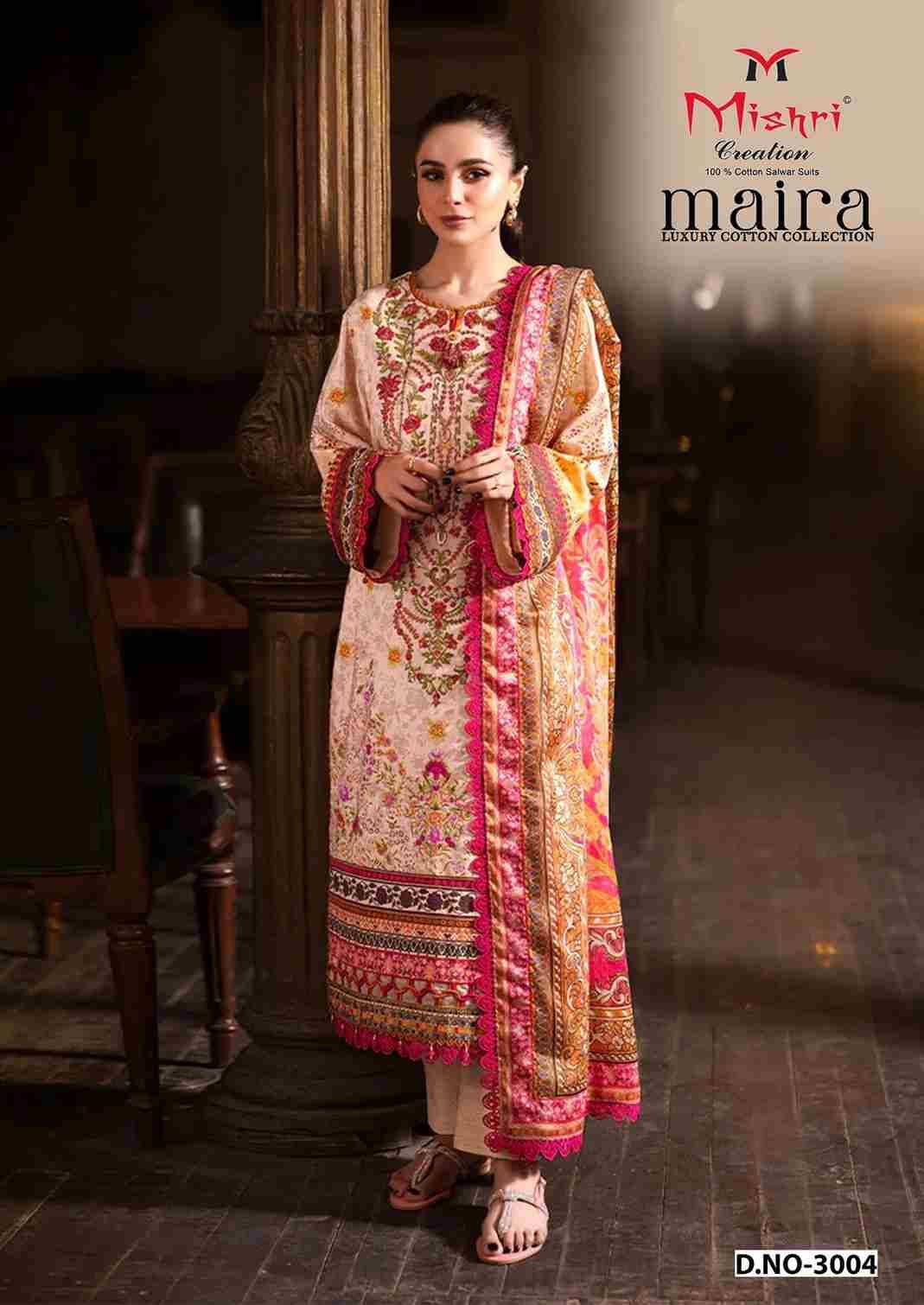 Maira Vol-3 By Mishri 3001 To 3006 Series Beautiful Suits Stylish Colorful Fancy Casual Wear & Ethnic Wear Heavy Cotton Print Dresses At Wholesale Price