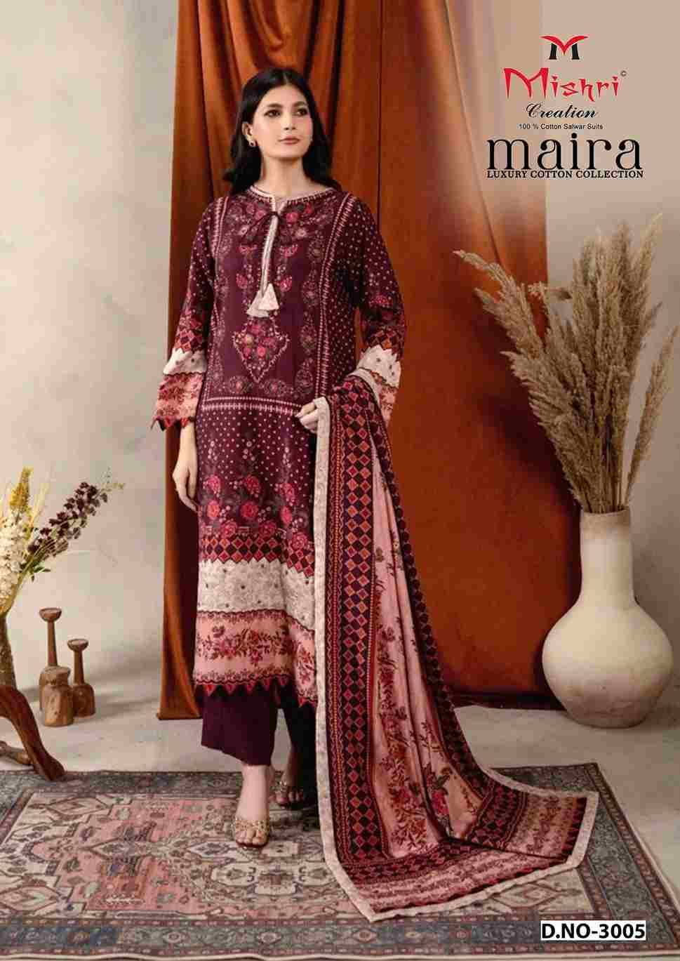 Maira Vol-3 By Mishri 3001 To 3006 Series Beautiful Suits Stylish Colorful Fancy Casual Wear & Ethnic Wear Heavy Cotton Print Dresses At Wholesale Price