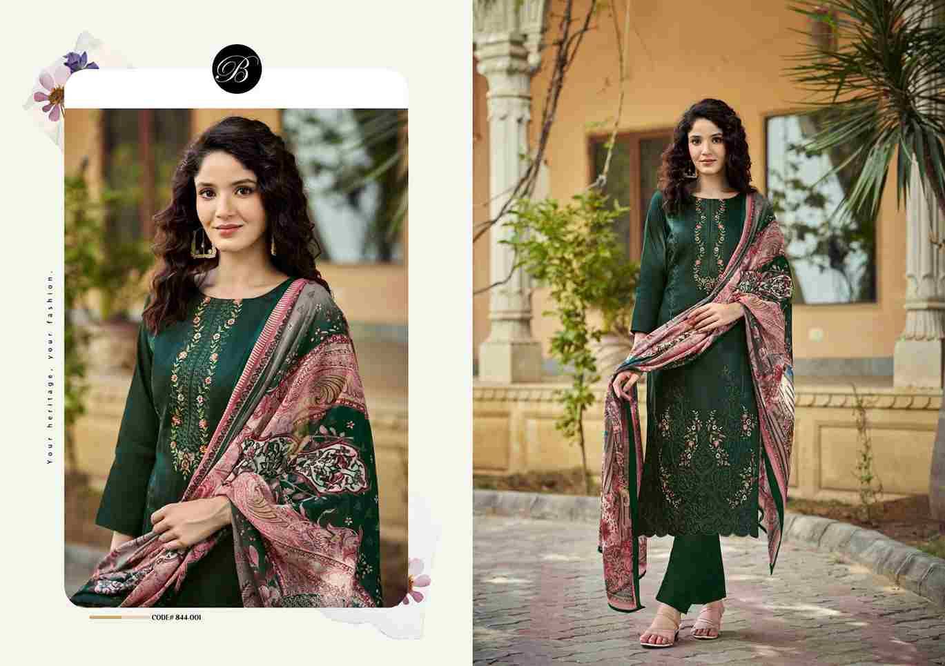 Zarqash Vol-5 By Belliza 844-001 To 844-006 Series Beautiful Festive Suits Stylish Fancy Colorful Casual Wear & Ethnic Wear Pure Jam Print Dresses At Wholesale Price