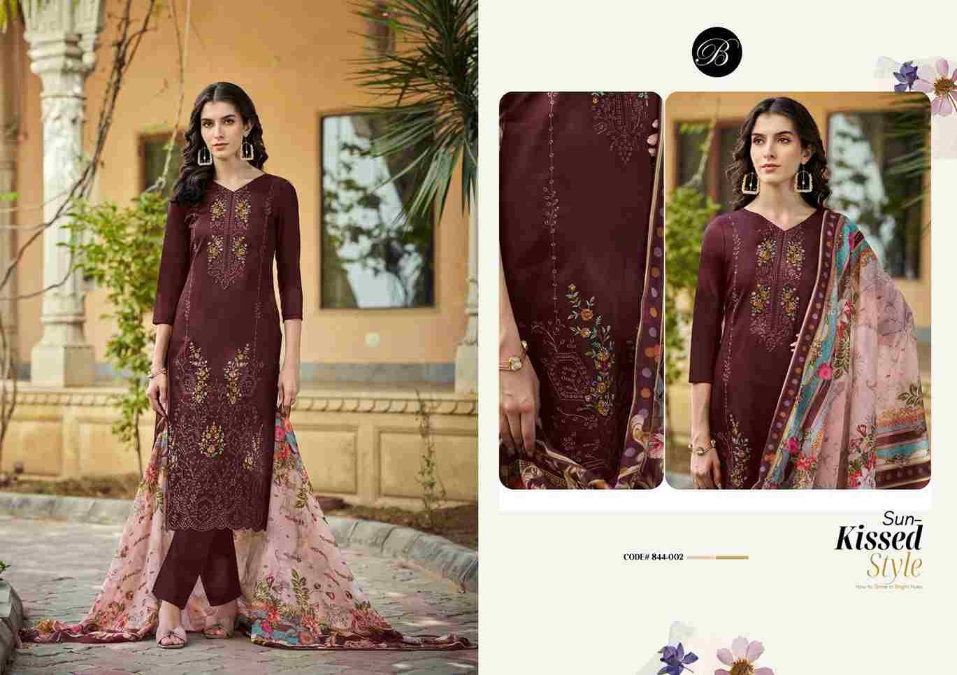 Zarqash Vol-5 By Belliza 844-001 To 844-006 Series Beautiful Festive Suits Stylish Fancy Colorful Casual Wear & Ethnic Wear Pure Jam Print Dresses At Wholesale Price