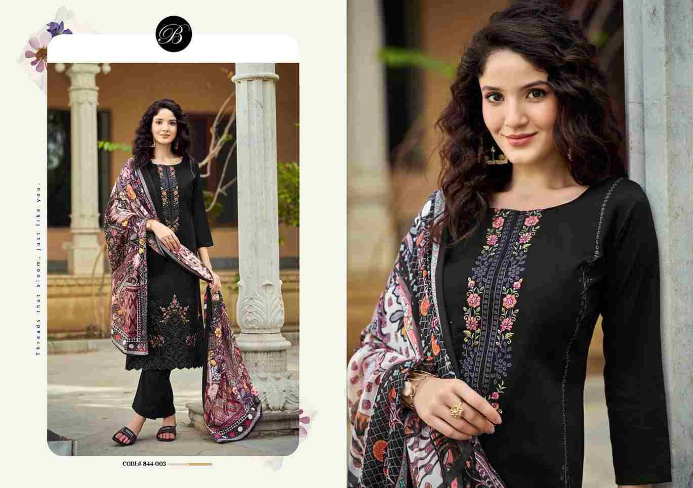 Zarqash Vol-5 By Belliza 844-001 To 844-006 Series Beautiful Festive Suits Stylish Fancy Colorful Casual Wear & Ethnic Wear Pure Jam Print Dresses At Wholesale Price