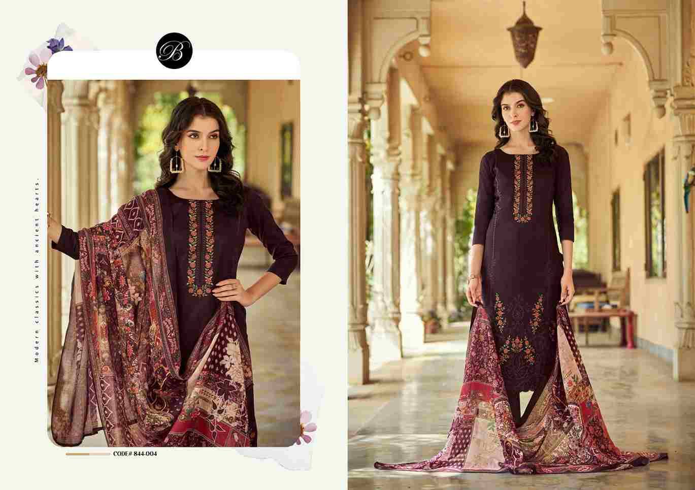 Zarqash Vol-5 By Belliza 844-001 To 844-006 Series Beautiful Festive Suits Stylish Fancy Colorful Casual Wear & Ethnic Wear Pure Jam Print Dresses At Wholesale Price