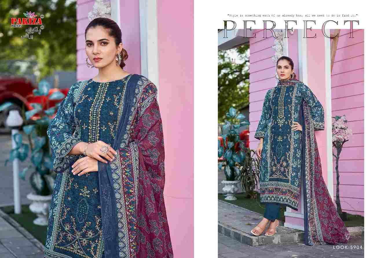 Firdaus Vol-59 By Pakiza Prints 5901 To 5910 Series Beautiful Festive Suits Stylish Fancy Colorful Party Wear & Occasional Wear Lawn Cotton Dresses At Wholesale Price