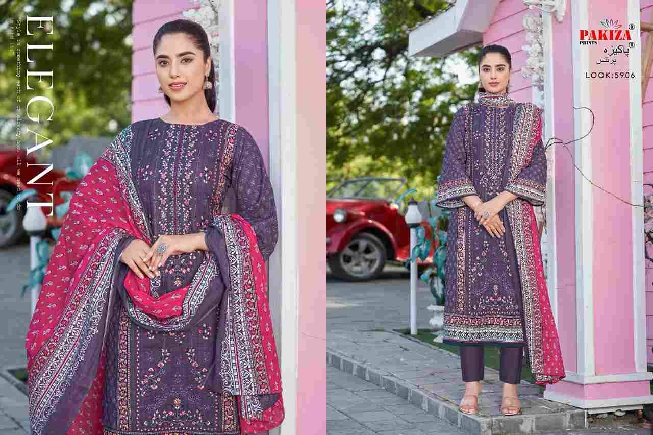 Firdaus Vol-59 By Pakiza Prints 5901 To 5910 Series Beautiful Festive Suits Stylish Fancy Colorful Party Wear & Occasional Wear Lawn Cotton Dresses At Wholesale Price