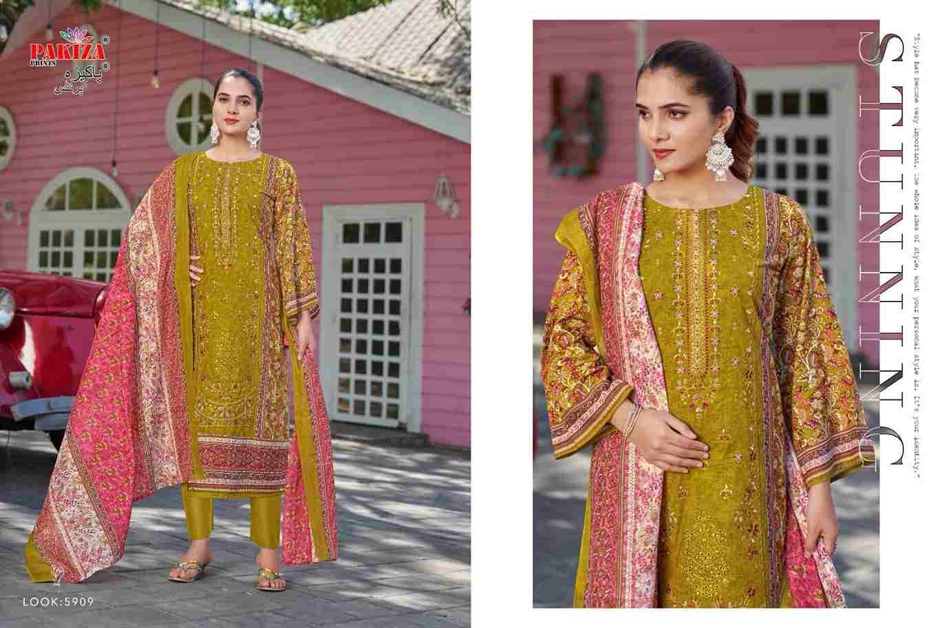 Firdaus Vol-59 By Pakiza Prints 5901 To 5910 Series Beautiful Festive Suits Stylish Fancy Colorful Party Wear & Occasional Wear Lawn Cotton Dresses At Wholesale Price