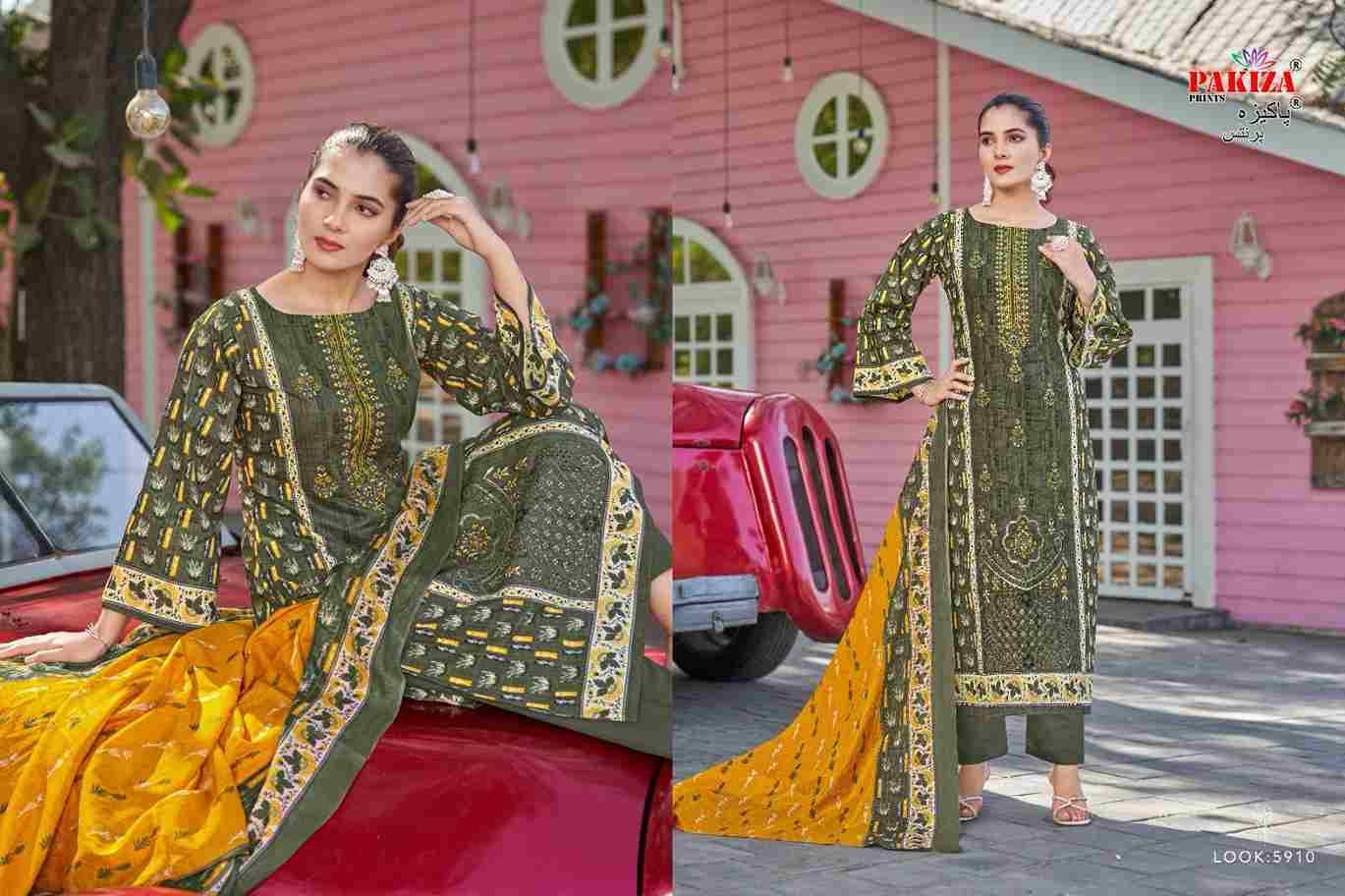 Firdaus Vol-59 By Pakiza Prints 5901 To 5910 Series Beautiful Festive Suits Stylish Fancy Colorful Party Wear & Occasional Wear Lawn Cotton Dresses At Wholesale Price