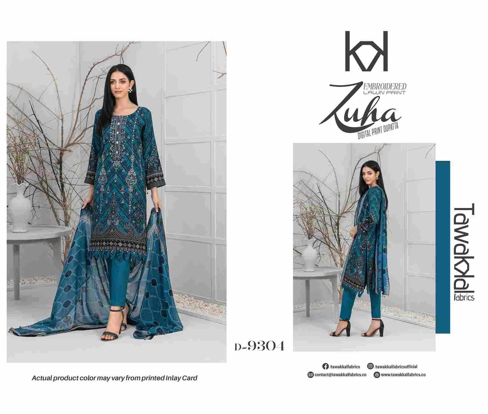 Zuha By Tawakkal Fab 9301 To 9310 Series Designer Pakistani Suits Beautiful Stylish Fancy Colorful Party Wear & Occasional Wear Pure Lawn Dresses At Wholesale Price