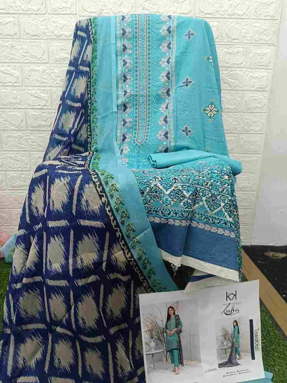 Zuha By Tawakkal Fab 9301 To 9310 Series Designer Pakistani Suits Beautiful Stylish Fancy Colorful Party Wear & Occasional Wear Pure Lawn Dresses At Wholesale Price