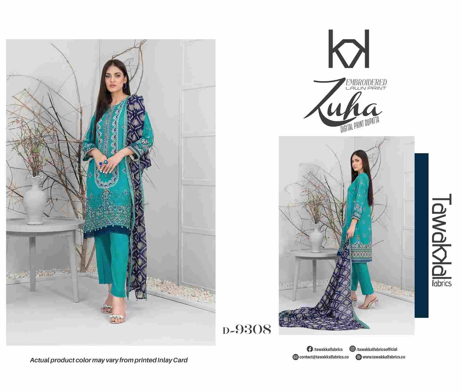Zuha By Tawakkal Fab 9301 To 9310 Series Designer Pakistani Suits Beautiful Stylish Fancy Colorful Party Wear & Occasional Wear Pure Lawn Dresses At Wholesale Price