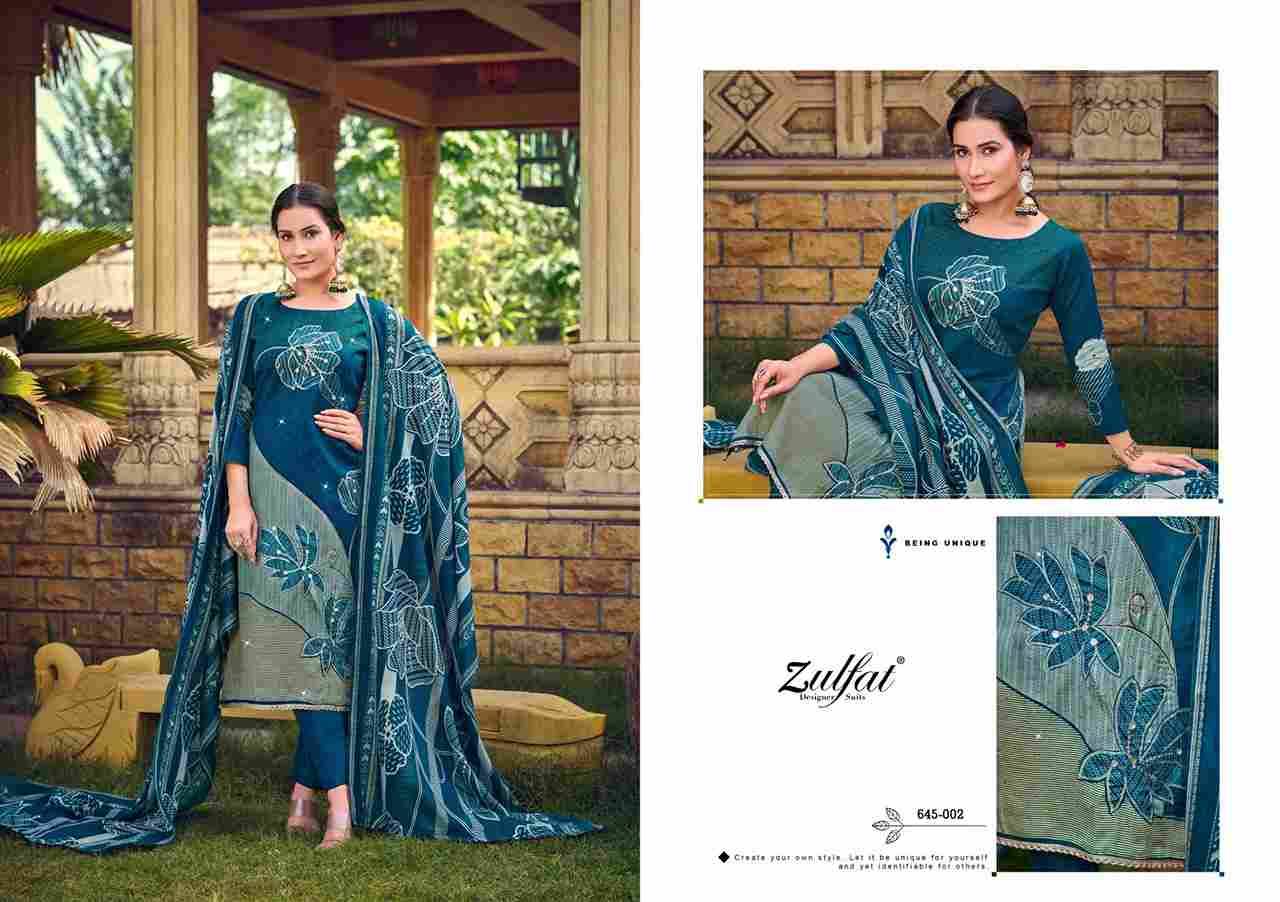 Sajni Vol-7 By Zulfat 645-001 To 645-006 Series Beautiful Festive Suits Stylish Fancy Colorful Casual Wear & Ethnic Wear Pure Jam Cotton Print Dresses At Wholesale Price