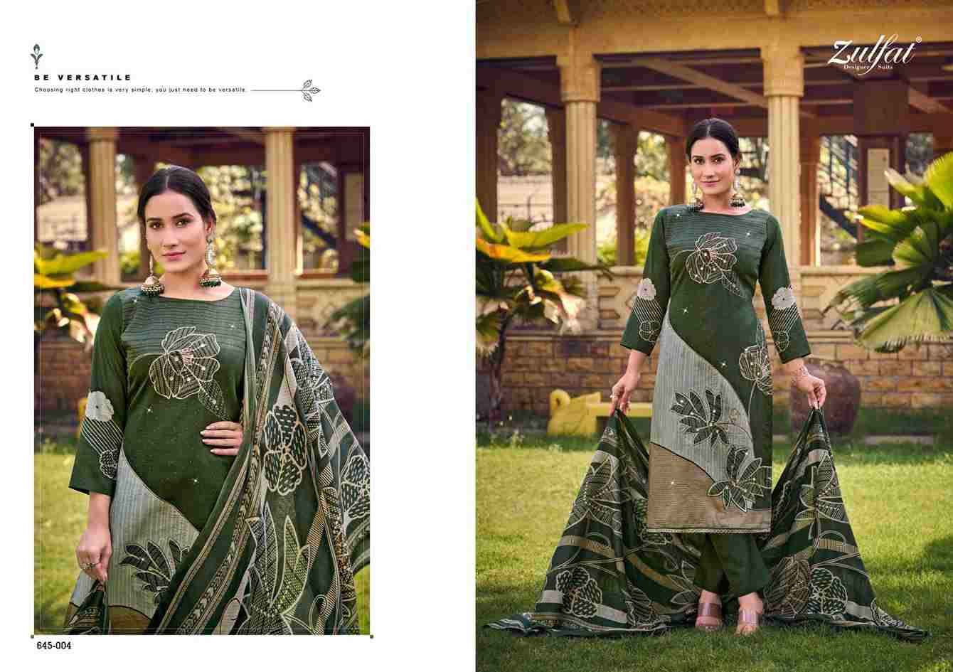 Sajni Vol-7 By Zulfat 645-001 To 645-006 Series Beautiful Festive Suits Stylish Fancy Colorful Casual Wear & Ethnic Wear Pure Jam Cotton Print Dresses At Wholesale Price