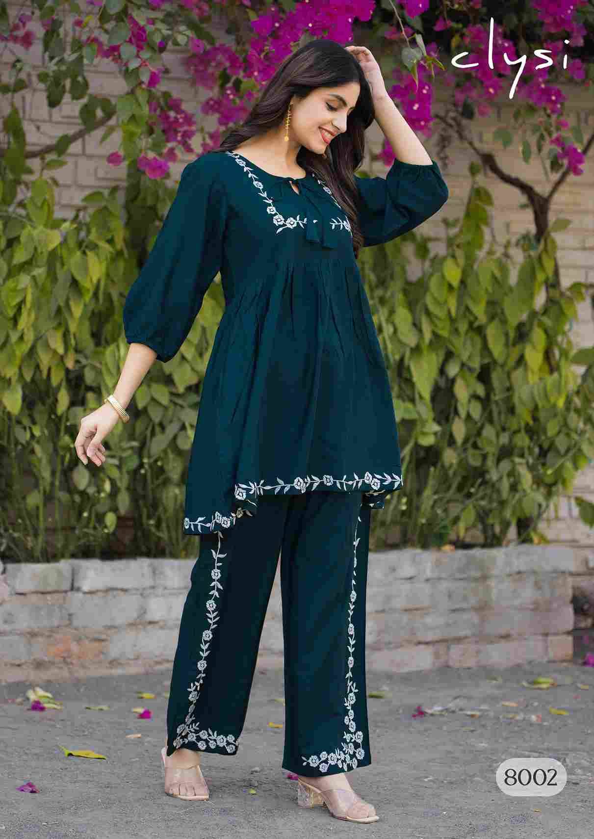Rozella By Clysi 1001 To 1006 Series Designer Stylish Fancy Colorful Beautiful Party Wear & Ethnic Wear Collection Rayon Slub Tops With Bottom At Wholesale Price