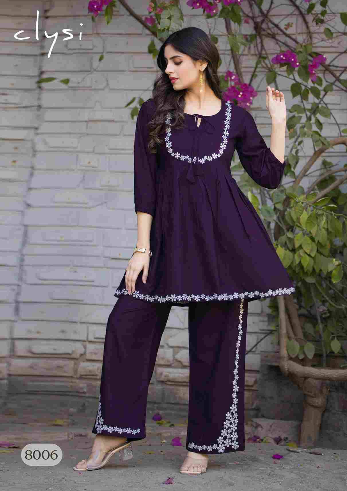 Rozella By Clysi 1001 To 1006 Series Designer Stylish Fancy Colorful Beautiful Party Wear & Ethnic Wear Collection Rayon Slub Tops With Bottom At Wholesale Price