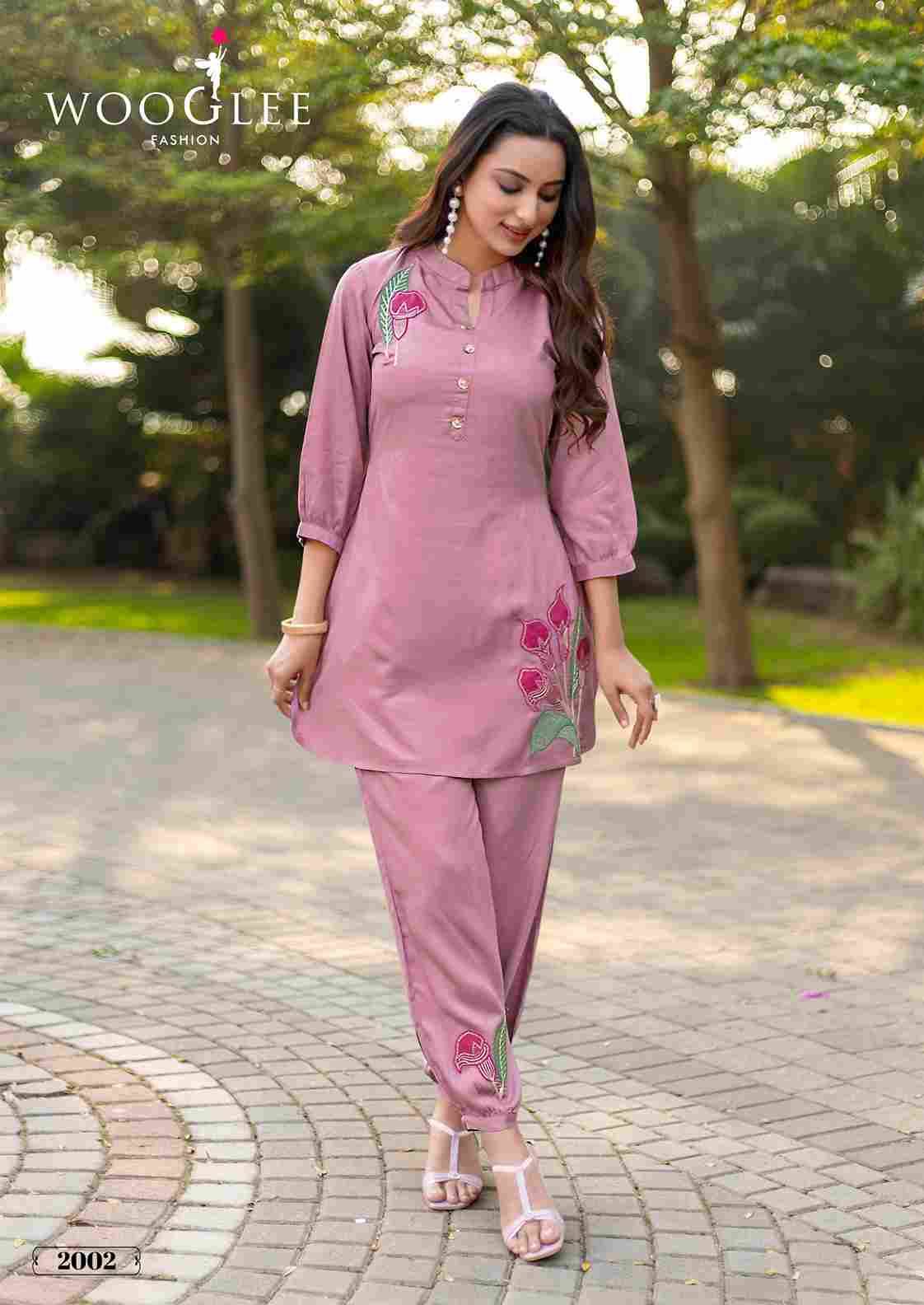 Rich Look By Wooglee 2001 To 2004 Series Designer Stylish Fancy Colorful Beautiful Party Wear & Ethnic Wear Collection Viscose Satin Tops With Bottom At Wholesale Price