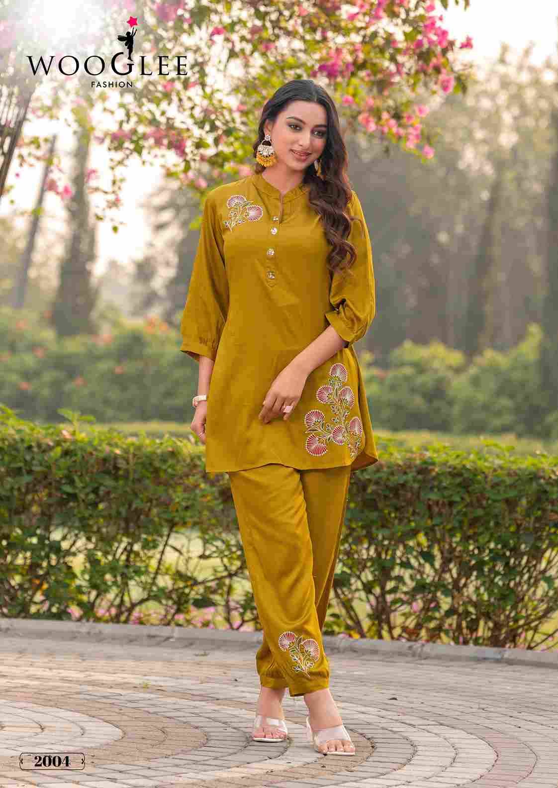 Rich Look By Wooglee 2001 To 2004 Series Designer Stylish Fancy Colorful Beautiful Party Wear & Ethnic Wear Collection Viscose Satin Tops With Bottom At Wholesale Price