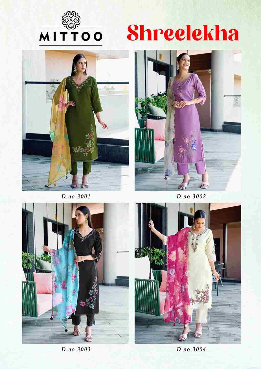 Shreelekha By Mittoo 3001 To 3004 Series Beautiful Festive Suits Colorful Stylish Fancy Casual Wear & Ethnic Wear Modal Viscose Dresses At Wholesale Price