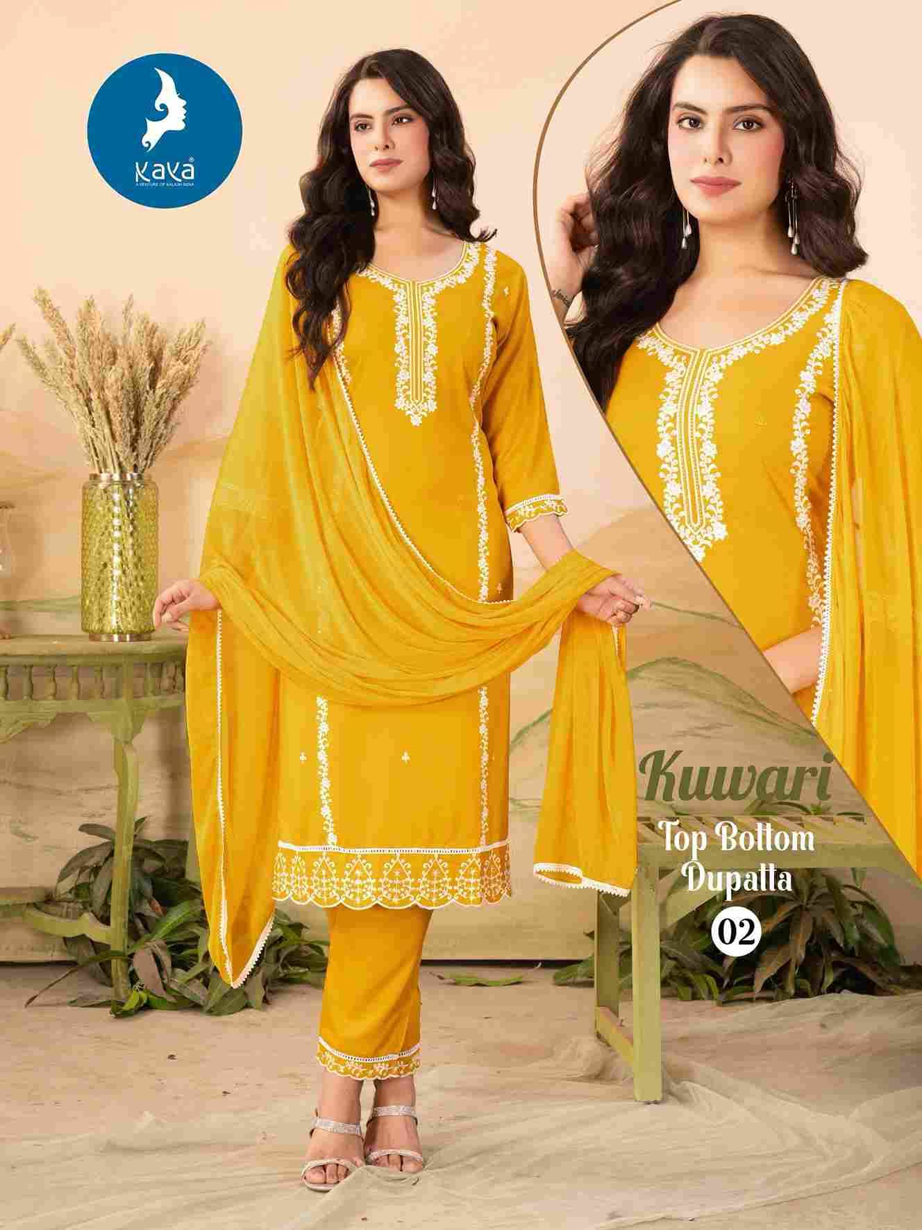 Kuwari By Kaya 01 To 06 Series Designer Stylish Fancy Colorful Beautiful Party Wear & Ethnic Wear Collection Rayon Embroidered Dresses At Wholesale Price