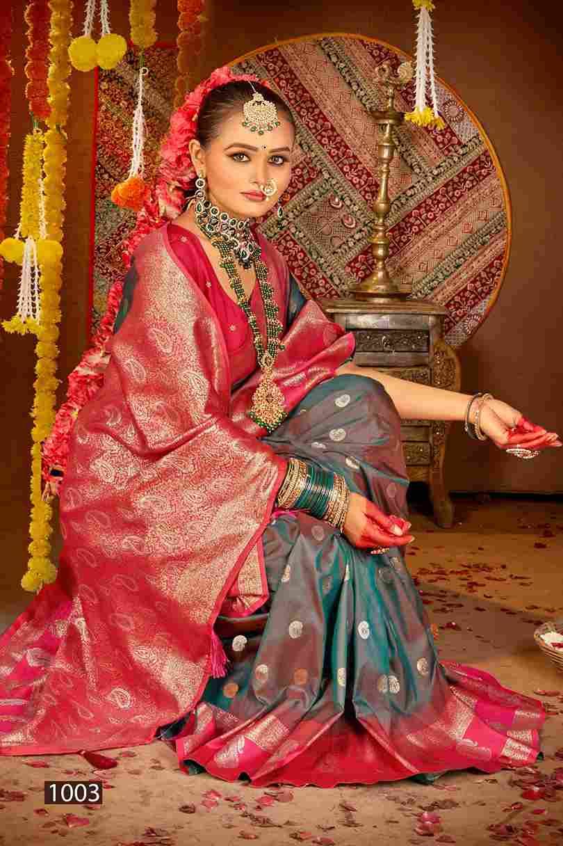 Laxmi Pujan Silk Vol-1 By Saroj 1001 To 1006 Series Indian Traditional Wear Collection Beautiful Stylish Fancy Colorful Party Wear & Occasional Wear Silk Sarees At Wholesale Price
